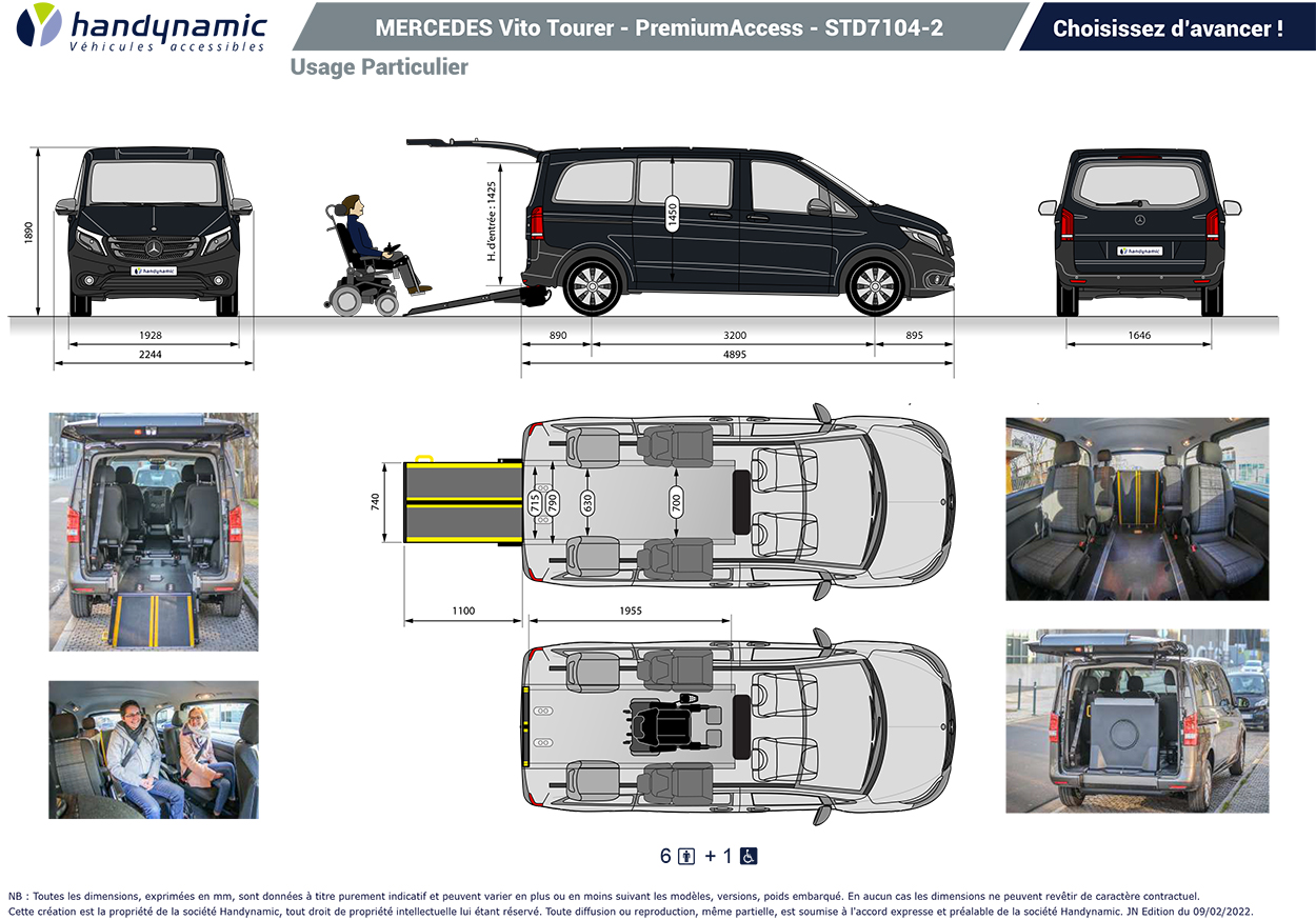 Schéma d&#039;implantation du Mercedes Vito PremiumAccess