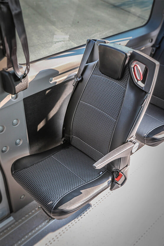  Malgré un gabarit plutôt compact, les sièges Triflex offrent un très bon confort quand il s&#039;agit de prendre la route !