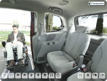 Naviguez facilement dans la vido 360  l'aide des boutons du menu