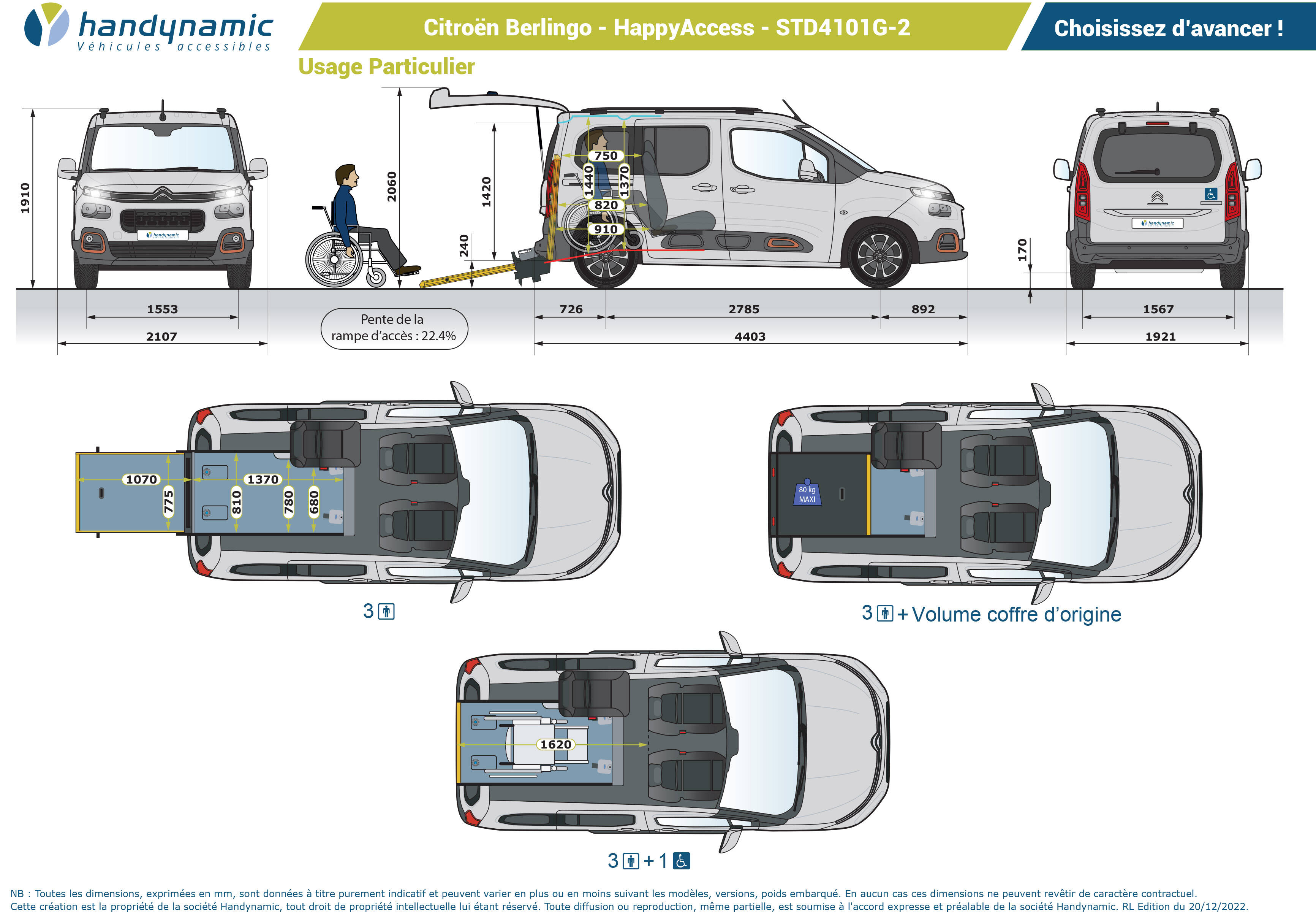 Schéma d'implantation du Citroën Berlingo HappyAccess Schéma d'implantation du Citroën Berlingo HappyAccess