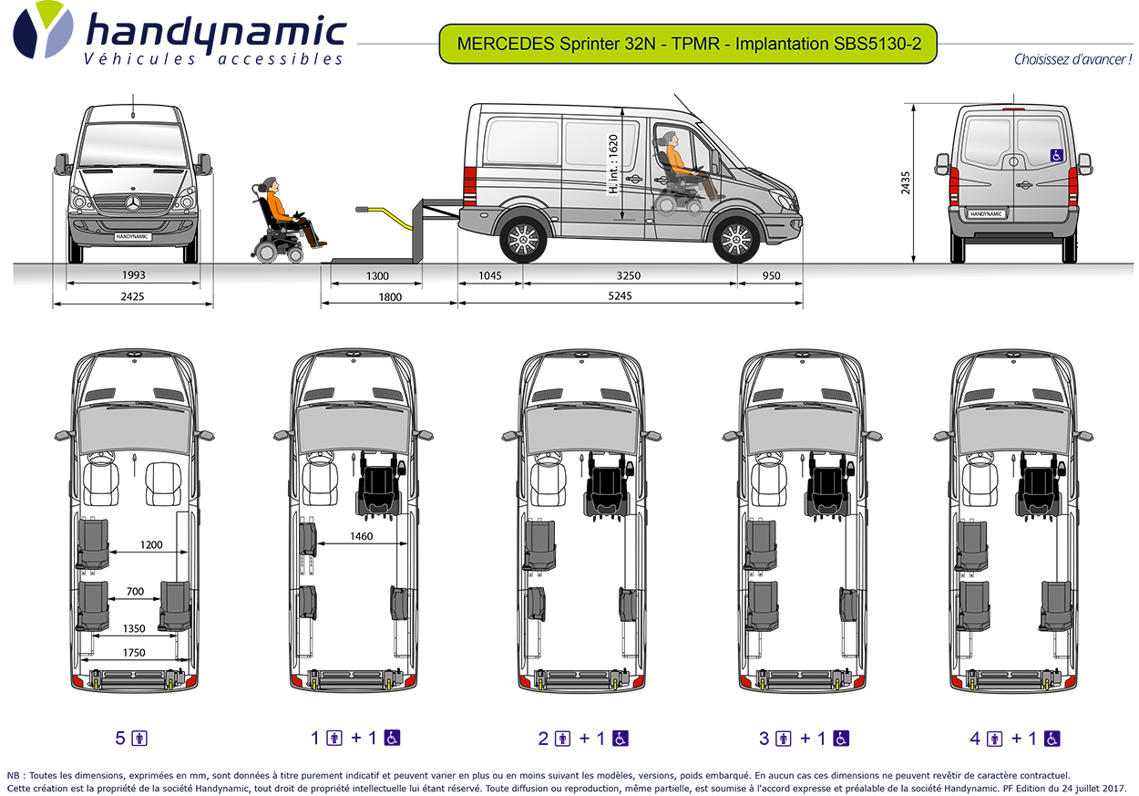 Schéma d&#039;implantation du Mercedes Sprinter 32N FullAccess