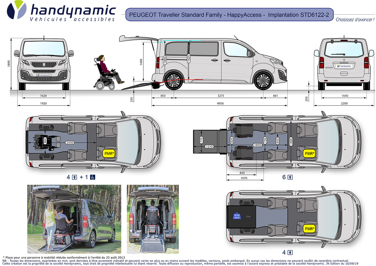 Schéma d'implantation du Peugeot Traveller TPMR Family HappyAccess Schéma d'implantation du Peugeot Traveller TPMR Family HappyAccess