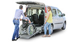 Renault Kangoo ou Citroën Berlingo de location aménagé pour une personne handicapée